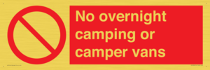 No overnight camping or camper vans